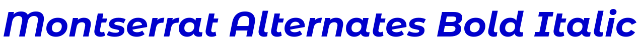 Montserrat Alternates Bold Italic шрифт